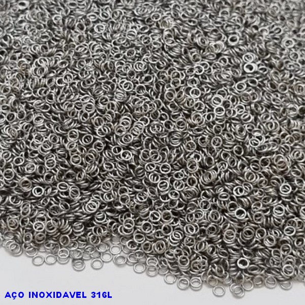 ACESSÓRIO EM AÇO INOXIDÁVEL 316L - ARGOLINHA TAMANHO 3MM COMPOSIÇÃO 100% AÇO INOXIDÁVEL - AÇO451
