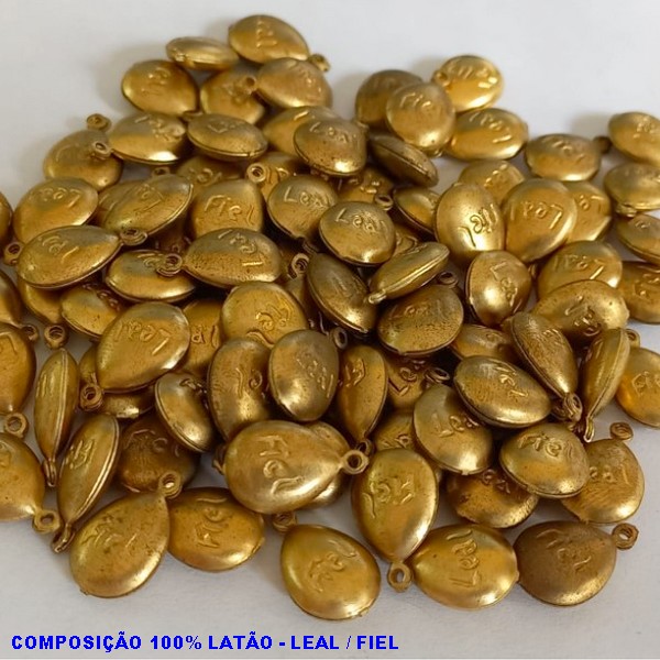 ACESSÓRIO BRUTO PRONTO PARA BANHO (CX20) -  (E460\8) GOTA FIEL LEAL VENDIDA POR UNIDADE COMPOSIÇÃO LATÃO - PESO 0,5GR - TAMANHO 13X8MM BRU000857