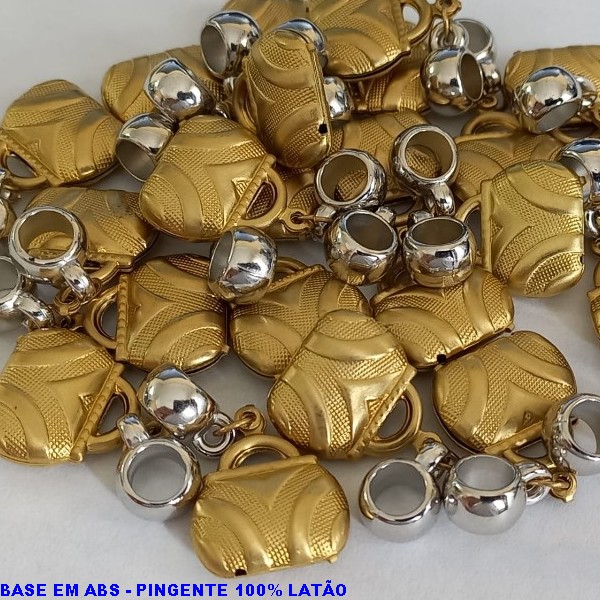 ACESSORIO NO BRUTO PRONTO PARA O BANHO PINGENTE BOLSA (1306) 28MM - BERLOQUE PARA PULSEIRA SIMILAR A PANDORA(PEÇA VENDIDA POR UNIDADE) - PESO 1,7GR - BRU000864