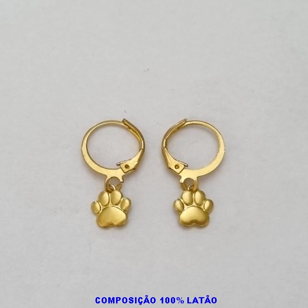 BRINCO NO BRUTO PRONTO PARA O BANHO - (3291) BRINCO PINGENTE PATINHA COM ARGOLA DE PRESSÃO 22MM - PESO TOTAL 1,2GR - BRU100370A