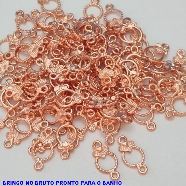 ACESSORIO  NO BRUTO PRONTO PARA O BANHO - CÍRCULO COM CORAÇÃO - PESO TOTAL 0,5GR -TAMANHO 18MM BRU000876