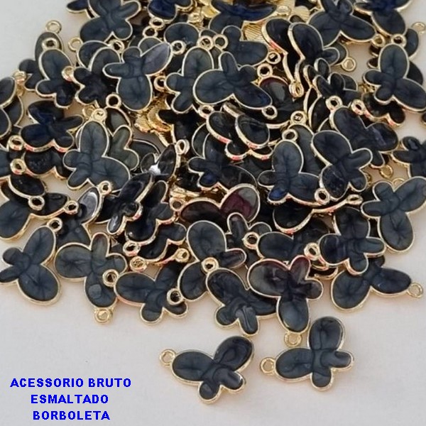 ACESSORIO NO BRUTO PRONTO PARA O BANHO(CX101)(PINGENTE ESMALTADO) BORBOLETA - TAMANHO (5MM) PESO 0,9GR - VENDIDO POR UNIDADE - BRU000882