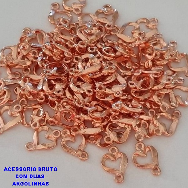 ACESSORIO  NO BRUTO PRONTO PARA O BANHO - CORAÇÃO - PESO TOTAL 0,5GR -TAMANHO 15MM BRU000887