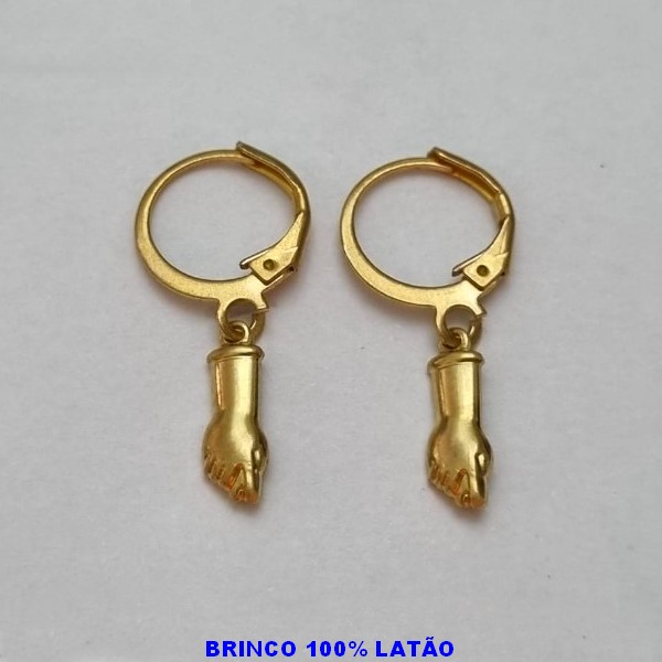 BRINCO BRUTO PARA BANHO(81) ARGOLA DE PRESSÃO PINGENTE FIGA (13MM) TAMANHO COM A BASE 20MM - PESO 1,2GR -  BRU100446A