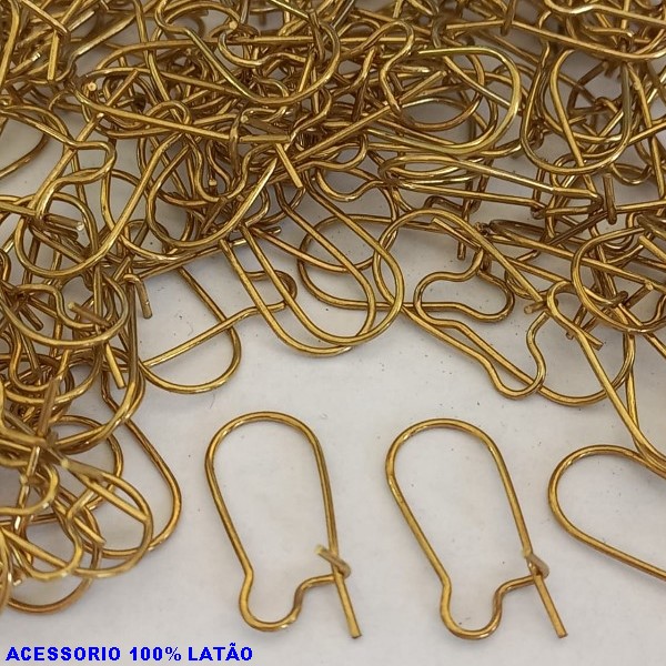 ACESSORIO NO BRUTO PRONTO PARA O BANHO - BASE DE BRINCO TIPO ANZOL - (VENDIDA POR PAR) PESO DO PAR0,5GR - BRU000165