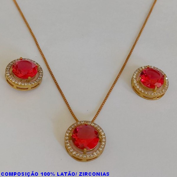 CONJUNTO NO BRUTO PRONTO PARA O BANHO COM CORRENTE VENEZIANA 45CM+EXTENSOR BRINCO E BASE EM ALTA FUSÃO CRAVEJADA E  ZIRCONIA DE 10X10MM - PESO 8.2GR - BRU4776