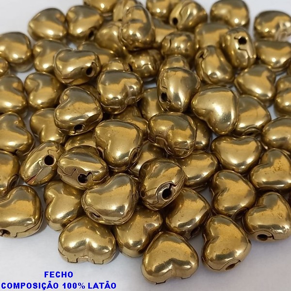 ACESSÓRIO NO BRUTO PRONTO PARA O BANHO(CX51) FECHO PANDORA FORMATO CORAÇÃO ()-  PARA PULSEIRA SIMILAR A PANDORA(PEÇA VENDIDA POR UNIDADE - PESO  2,1GR - BRU000962