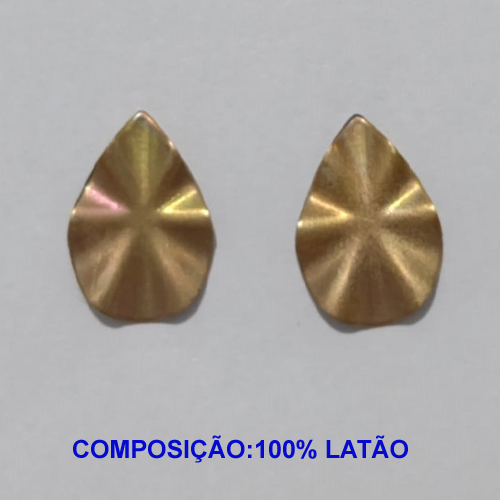 BRINCO NO BRUTO PRONTO PARA BANHO (E1956) GOTA MARTELADO TAMANHO 10MM PESO TOTAL 0,9GR - BRU11001A