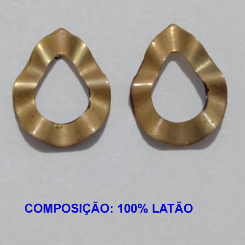 BRINCO NO BRUTO PRONTO PARA BANHO (E1984) GOTA MARTELADO TAMANHO 14MM PESO TOTAL 0.6GR - BRU11005A