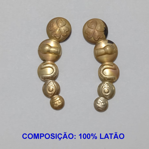 BRINCO NO BRUTO PRONTO PARA BANHO (3680) (CX104)CIRCULOS TAMANHO 9MM(AMULETO DA SORTE) PESO TOTAL 2.3GR - BRU11008A