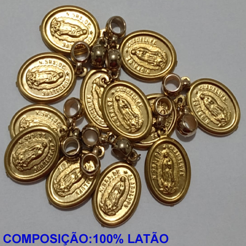 ACESSORIO NO BRUTO PRONTO PARA O BANHO (CX21) - (E1776 ) MEDALHA NOSSA SENHORA DE GUARDALUPE SIMILAR A PANDORA (PEÇA VENDIDA POR UNIDADE)- TAMANHO 17.6MM - PESO TOTAL 2.0GR -BRU000973
