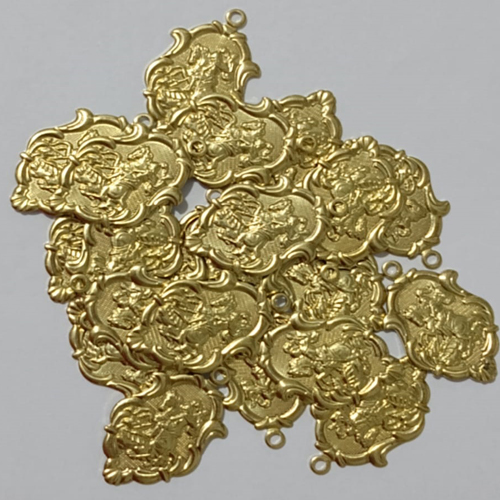 ACESSÓRIO NO BRUTO PRONTO PARA O BANHO (CX34) - (1784 ) MEDALHA SÃO JORGE (PEÇA VENDIDA POR UNIDADE)- TAMANHO RETÂNGULO 25.1MM - PESO TOTAL 1.9GR -BRU000979