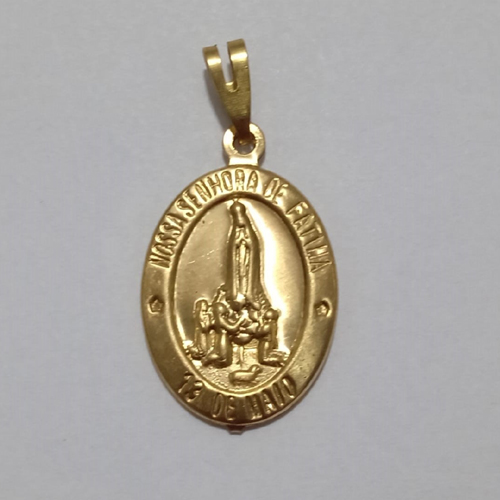 PINGENTE NO BRUTO PRONTO PARA O BANHO - (E1776) PINGENTE DE NOSSA SENHORA DE FÁTIMA - TAMANHO: 27.9MM - PESO: 1.9GR - BRU8891