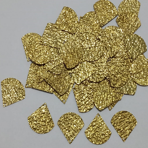 ACESSÓRIO BRUTO PRONTO PARA BANHO(CX08) -  (V1885) LEQUE COM LEVE RELEVO- (PEÇA VENDIDA POR UNIDADE) - PESO 1.1GR - TAMANHO 22.1MM BRU001013A