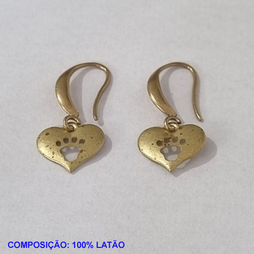BRINCO BRUTO PRONTO PARA BANHO BASE ANZOL (V3664) CORAÇÃO PATINHA PET 12MM- PESO TOTAL 1,3GR - BRU001086A