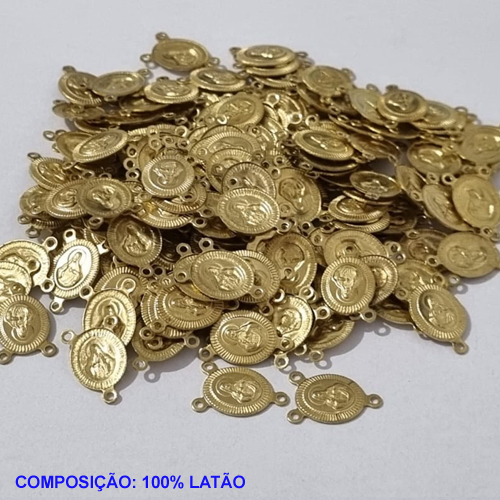 ACESSÓRIO BRUTO PRONTO PARA BANHO   (CX81)-  (E1667)SAGRADO CORAÇÃO DE JESUS VENDIDA POR UNIDADE COMPOSIÇÃO LATÃO - PESO 0,4GR - TAMANHO 15X10MM BRU001004