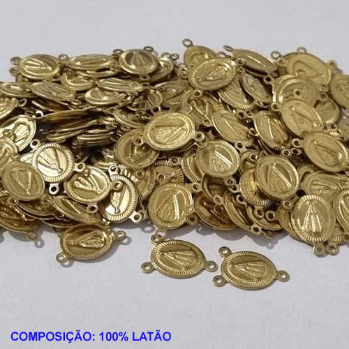 ACESSÓRIO BRUTO PRONTO PARA BANHO(CX72) -  (E1667) NOSSA SENHORA APARECIDA VENDIDA POR UNIDADE COMPOSIÇÃO LATÃO - PESO 0,4GR - TAMANHO 14X10MM BRU001005