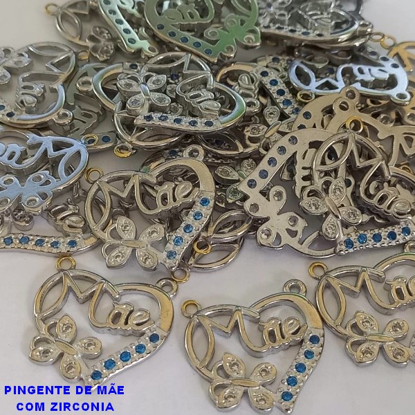 PINGENTE NO BRUTO PRONTO PARA O BANHO (CX32) - PINGENTE DE CORAÇÃO CRAVEJADO -(ALTA FUSÃO)TAMANHO 20MM(1,8CM) PESO 1,6GR(VENDIDO POR UNIDADE (MAD)- BRU000989A