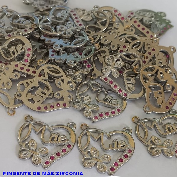 PINGENTE NO BRUTO PRONTO PARA O BANHO (CX29) - PINGENTE DE CORAÇÃO CRAVEJADO -(ALTA FUSÃO)TAMANHO 20MM(1,8CM) PESO 1,6GR(VENDIDO POR UNIDADE - BRU000988A