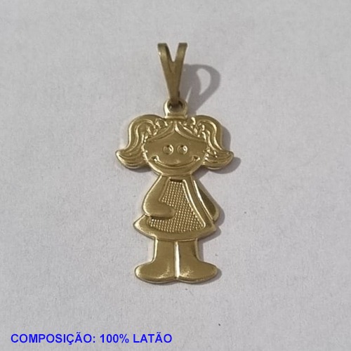 PINGENTE BRUTO PRONTO PARA BANHO MENINA (2481) 13MM PESO TOTAL 1,1GR - BRU001108A