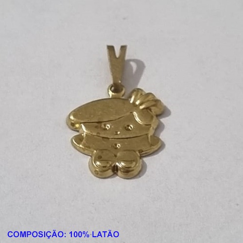 PINGENTE BRUTO PRONTO PARA BANHO BEBEZINHO (V2434) 13MM PESO TOTAL 0,7GR - BRU001113A