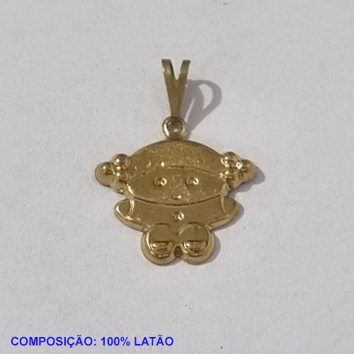 PINGENTE BRUTO PRONTO PARA BANHO BEBEZINHA (V2427) 17MM PESO TOTAL 0,8GR - BRU001114A