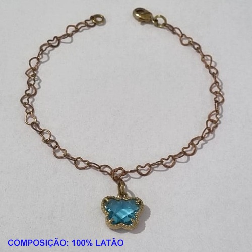 PULSEIRA NO BRUTO PRONTO PARA O BANHO -  PULSEIRA FEMININA VAN CLEEF AZUL - TAMANHO 18CM - PESO 2,1GR  E FECHO LAGOSTA - BRU001117A