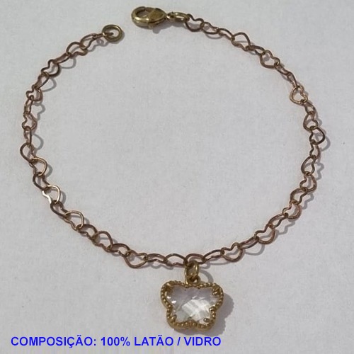 PULSEIRA NO BRUTO PRONTO PARA O BANHO -  PULSEIRA FEMININA VAN CLEEF CRISTAL 11MM - TAMANHO 18CM - PESO 2,1GR  E FECHO LAGOSTA - BRU001119A