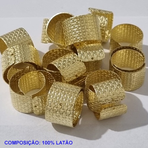 ANEL NO BRUTO PRONTO PARA O BANHO - AJUSTÁVEL(REGULÁVEL)(3.011) TRANÇADO ANEL PESO TOTAL 3.3GR LARGURA 13MM- ANEL000169