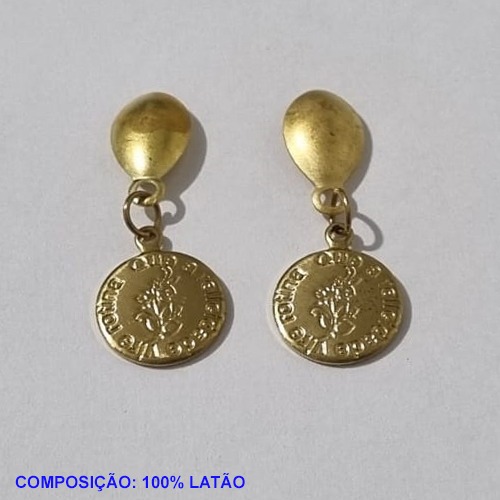 BRINCO BRUTO PRONTO PARA BANHO BASE LISA (3735)REDONDO 12MM QUE A FELICIDADE VIRE ROTINA- PESO TOTAL 2,1GR - BRU001159A