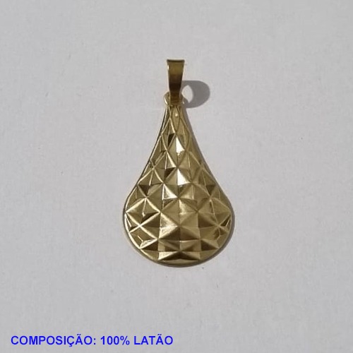 PINGENTE BRUTO PRONTO PARA BANHO(824)GOTA DIAMANTADA 30X16MM PESO TOTAL 1,3GR - BRU001161A