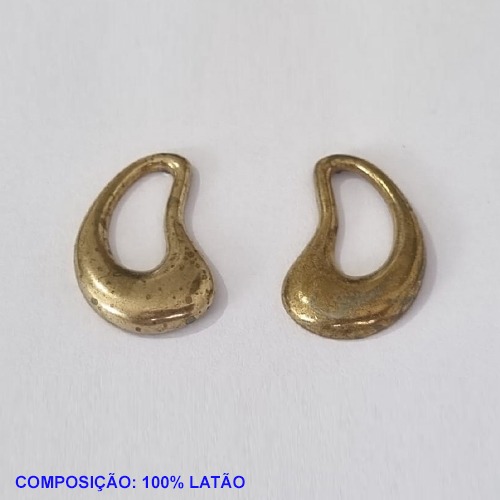 BRINCO NO BRUTO PRONTO PARA O BANHO(CX84) - COMPOSIÇÃO 100% LATÃO VAZADO 22X14MM PESO- 3,4GR BRU001205A