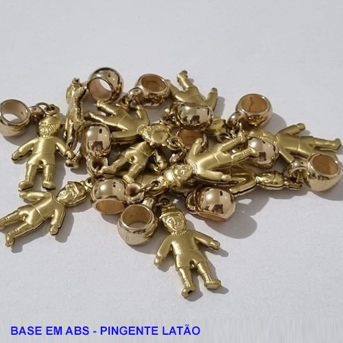 ACESSÓRIO NO BRUTO PRONTO PARA O BANHO(161) PINGENTE MENINO DUPLO 20MM - BERLOQUE PARA PULSEIRA SIMILAR A PANDORA(PEÇA VENDIDA POR UNIDADE) - SEPARADOR ABS  PESO 1,2GR - BRU001035