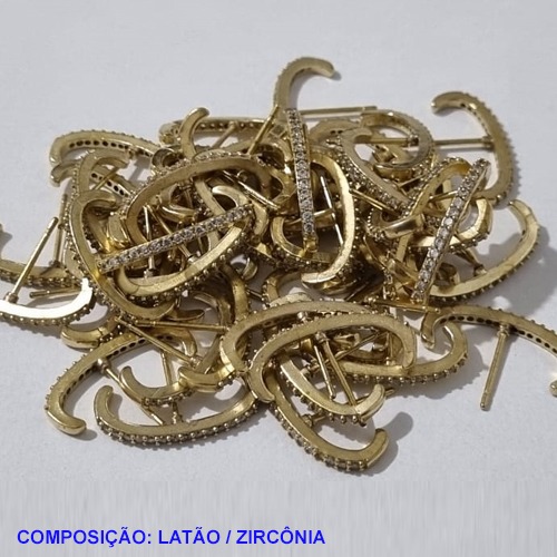 BRINCO NO BRUTO PRONTO PARA O BANHO- 1 FILEIRA DE MICRO ZIRCÔNIAS  PESO 1.2GR- BRU001244A