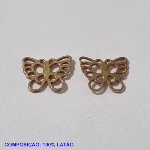 BRINCO NO BRUTO PRONTO PARA O BANHO-  COMPOSIÇÃO 100% LATÃO BORBOLETA 11MM PESO 0.6GR- BRU001246A