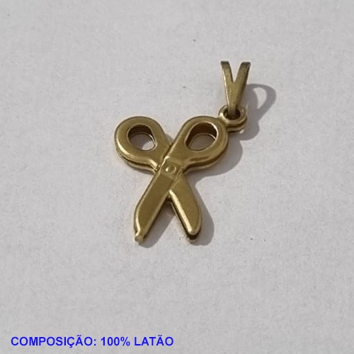 PINGENTE BRUTO PRONTO PARA BANHO(2140) PINGENTE TESOURA VAZADA 16MM PESO TOTAL 0.8GR - BRU001252A