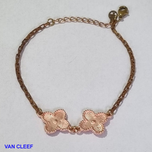 PULSEIRA NO BRUTO PRONTO PARA O BANHO -  PULSEIRA FEMININA CORRENTE TIJOLINHO VAN CLEEF 13MM  - TAMANHO 18CM - PESO 4.0GR  E FECHO LAGOSTA + EXTENSOR - BRU001300A