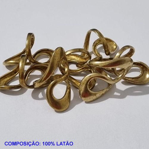 ANEL NO BRUTO PRONTO PARA O BANHO (CX34) - DESING MODERNO ANEL LARGURA 17MM PESO TOTAL 7,0GR - ANEL000181