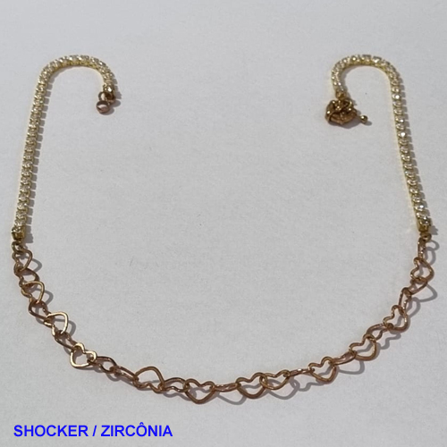 SHOCKER BRUTO PRONTO PARA BANHO CORRENTE RIVIERA/ZIRCONIA PESO TOTAL 8,0GR  - FECHO BÓIA - BRU001323A