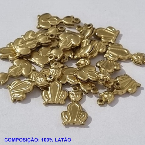ACESSÓRIO BRUTO PRONTO PARA BANHO(CX18) -  (1546) GATO DUPLO 16MM VENDIDA POR UNIDADE COMPOSIÇÃO LATÃO - PESO 0,7GR - BRU001040