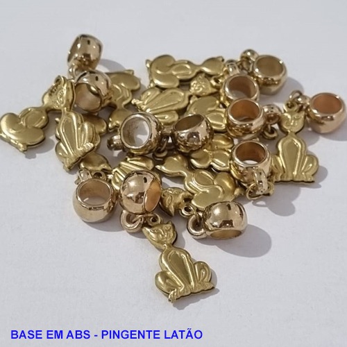 ACESSÓRIO NO BRUTO PRONTO PARA O BANHO(1546) PINGENTE GATO 16MM DUPLO - BERLOQUE PARA PULSEIRA SIMILAR A PANDORA(PEÇA VENDIDA POR UNIDADE) - SEPARADOR ABS  PESO 0,9GR - BRU001041
