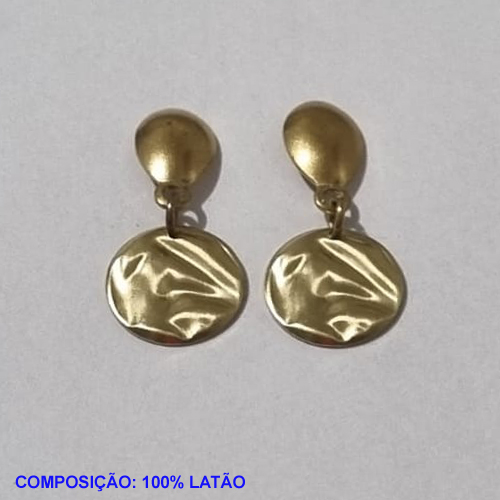 BRINCO BRUTO PRONTO PARA BANHO BASE LISA (4981) REDONDO 13MM TEXTURA ORGANICA - PESO TOTAL 1.9GR - BRU001356A