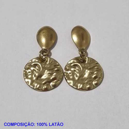 BRINCO BRUTO PRONTO PARA BANHO BASE LISA (5016) REDONDO 15MM TEXTURA ORGANICA - PESO TOTAL 2.2GR - BRU001359A