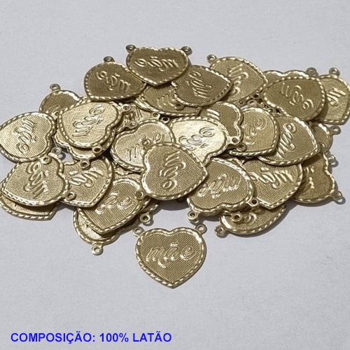 ACESSÓRIO BRUTO PRONTO PARA BANHO (CX21) -  (E2581) PARA ESCAPULÁRIO CORAÇÃO MÃE VENDIDA POR UNIDADE COMPOSIÇÃO LATÃO - PESO 0.9GR - TAMANHO 18MM BRU0001069