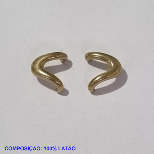 BRINCO NO BRUTO PRONTO PARA O BANHO(CX95) - BRINCO COMPOSIÇÃO 100% LATÃO TAMANHO 8MM - PESO 1.3GR BRU001395A