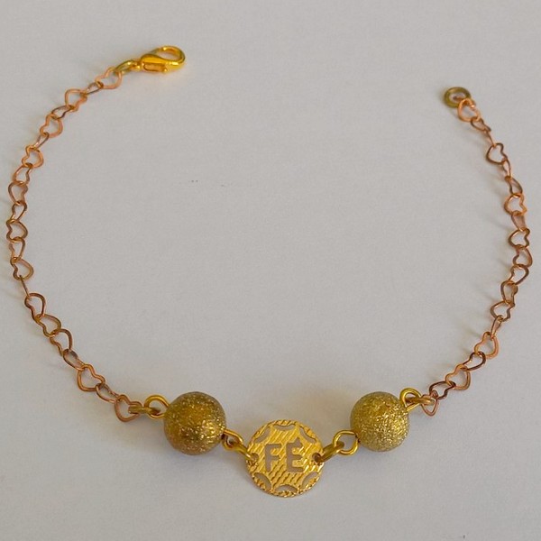 PULSEIRA NO BRUTO PRONTO PARA O NANHO(CX97)  - SIMPLES E DELICADA - TAMANHO 18CM - PESO 2.0GR - BRU5755