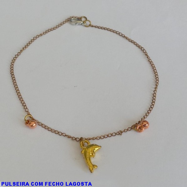 TORNOZELEIRA NO BRUTO PRONTO PARA O BANHO(CX79) -SIMPLES E DELICADA - TAMANHO 24CM -  PESO TOTAL 1.3GR - BRUBRU2811A