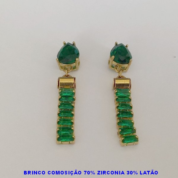 BRINCO NO BRUTO PRONTO PARA O BANHO -COMPOSIÇÃO 70%ZIRCONIA E 30% LATÃO - BASE EM ALTA FUSÃO - PESO TOTAL 4,9GR - 2648A