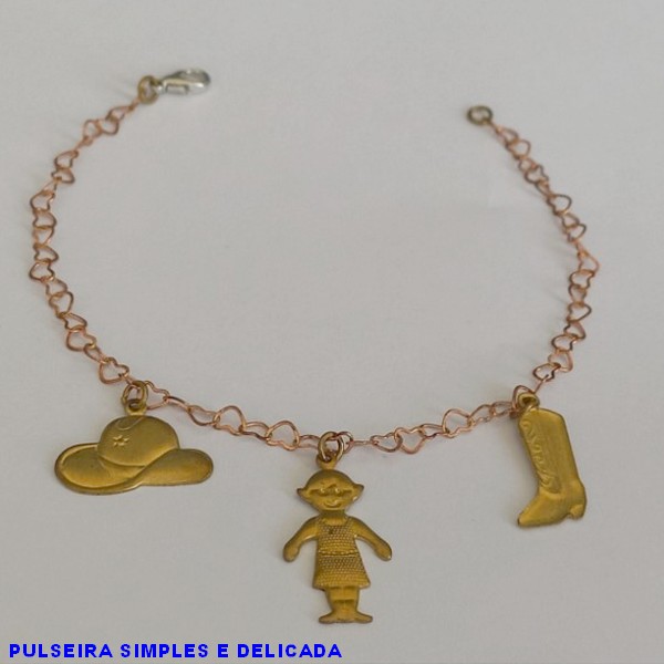 PULSEIRA NO BRUTO PRONTO PARA O BANHO -SIMPLES E DELICADA - TAMANHO 18CM -  PESO TOTAL 2.3GR - BRU6382C