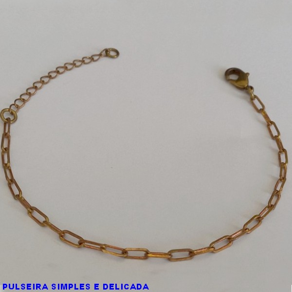 PULSEIRA NO BRUTO PRONTO PARA O BANHO -SIMPLES E DELICADA - TAMANHO 18CM -  PESO TOTAL 2GR - BRU6382D